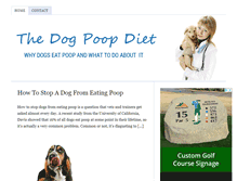 Tablet Screenshot of dogpoopdiet.com